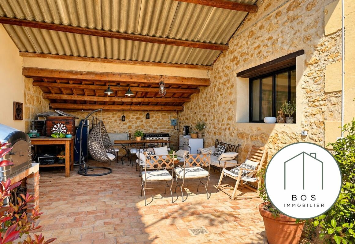 Photo 6 : Bastide en pierres avec piscine