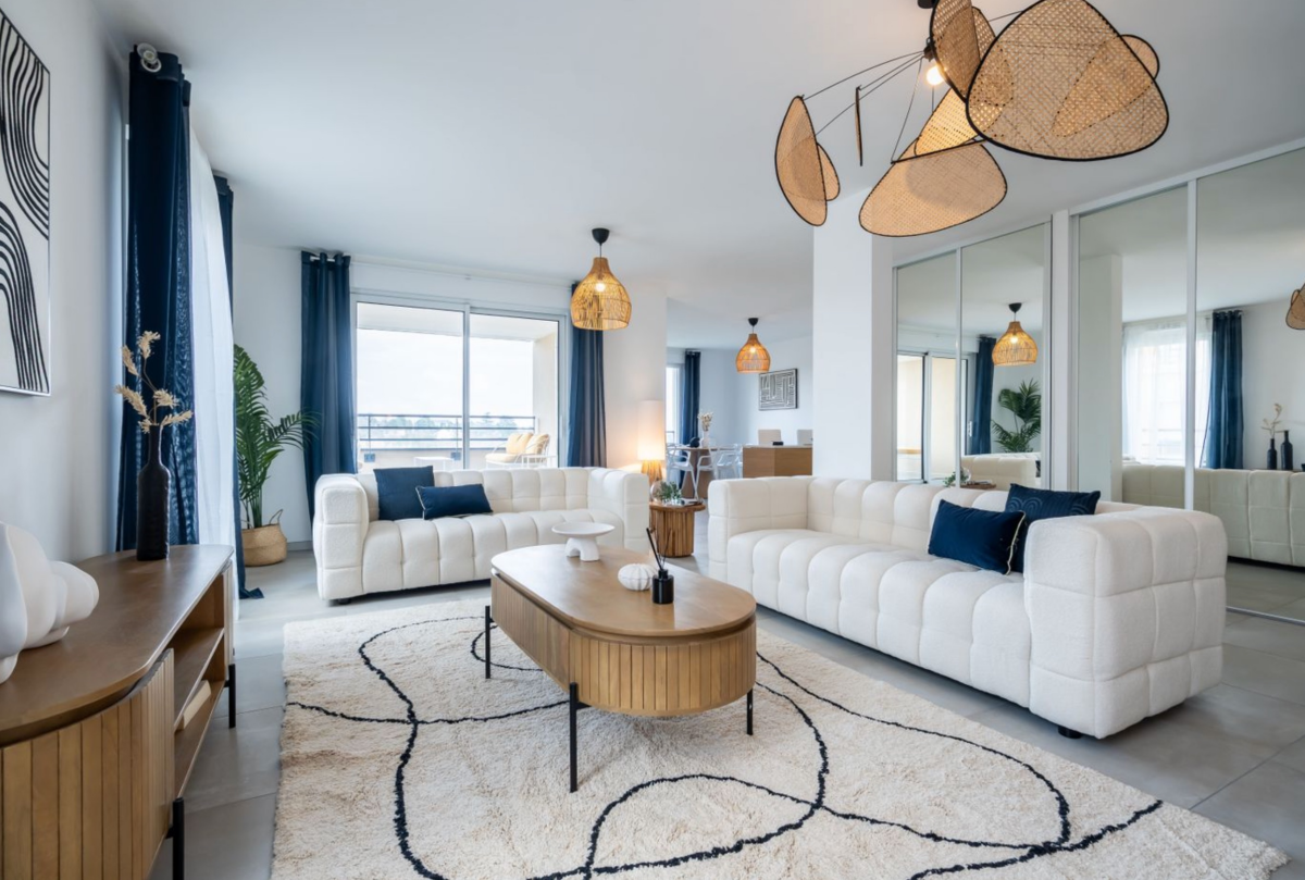 Photo 1 : T3 70 m² – 6ᵉ étage – Terrasse 14 m² Sud-Ouest - Confluence