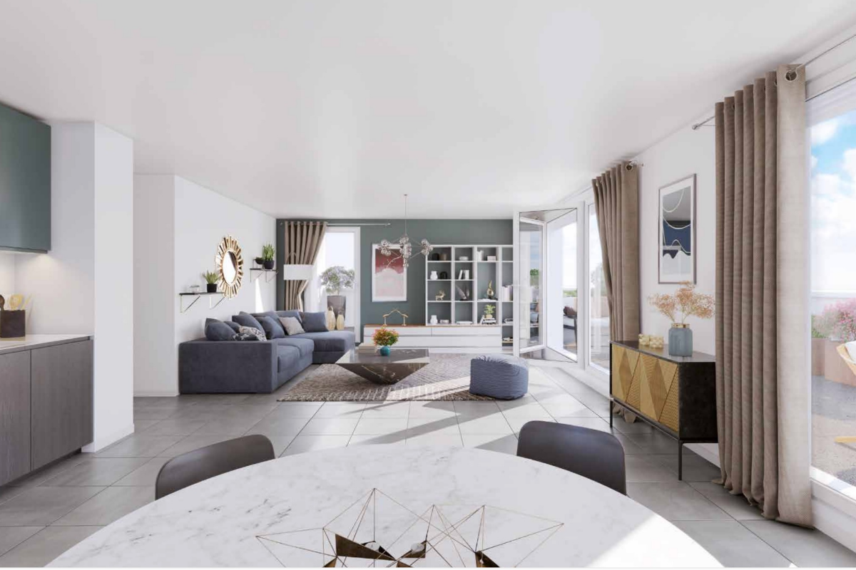Photo 1 : T4 terrasse OUEST avec parking- Villeurbanne - 78m²