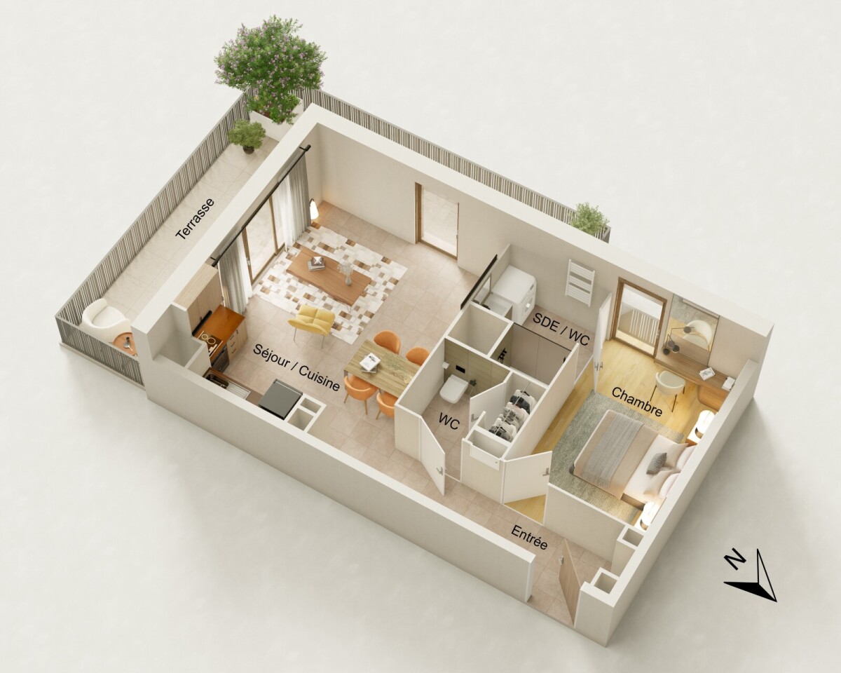 Photo 2 : Appartement - Nîmes - 47m²