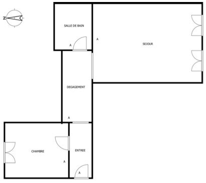 Photo 4 : Appartement - Paris 11ème - 2 pièces - 54m²