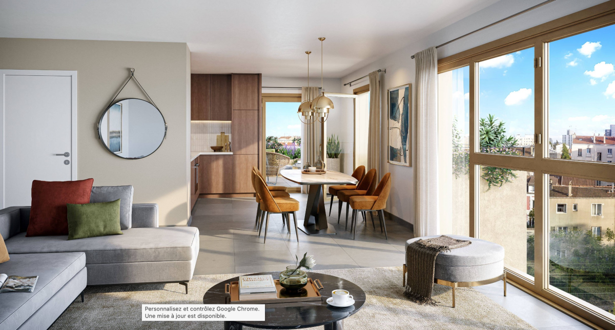 Photo 1 : T4 de standing avec balcon- Lyon - 90m²