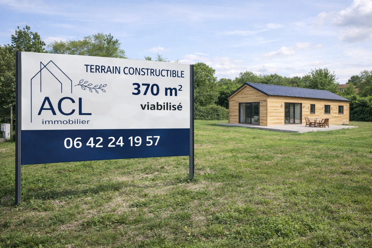 Photo 1 : Terrain à bâtir viabilisé de 370 m2 proche des plages