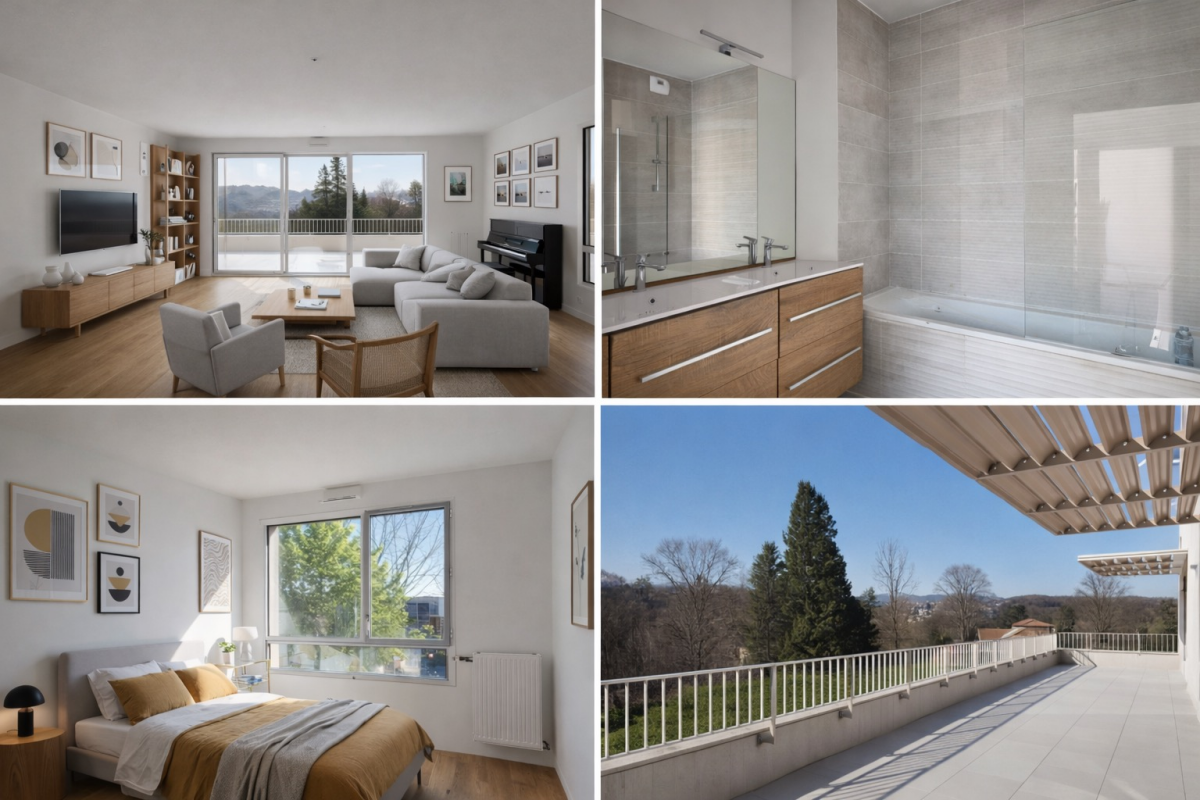 Photo 2 : T5 villa sur le toit  - Tassin-la-Demi-Lune - 127m²