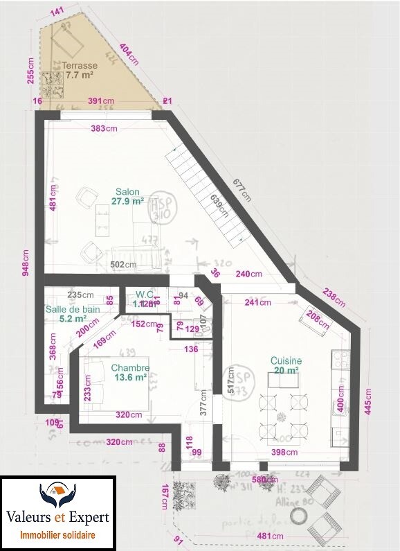 Photo 6 : TB Appartement T3 en duplex avec 2 terrasses - Lille - 95m²