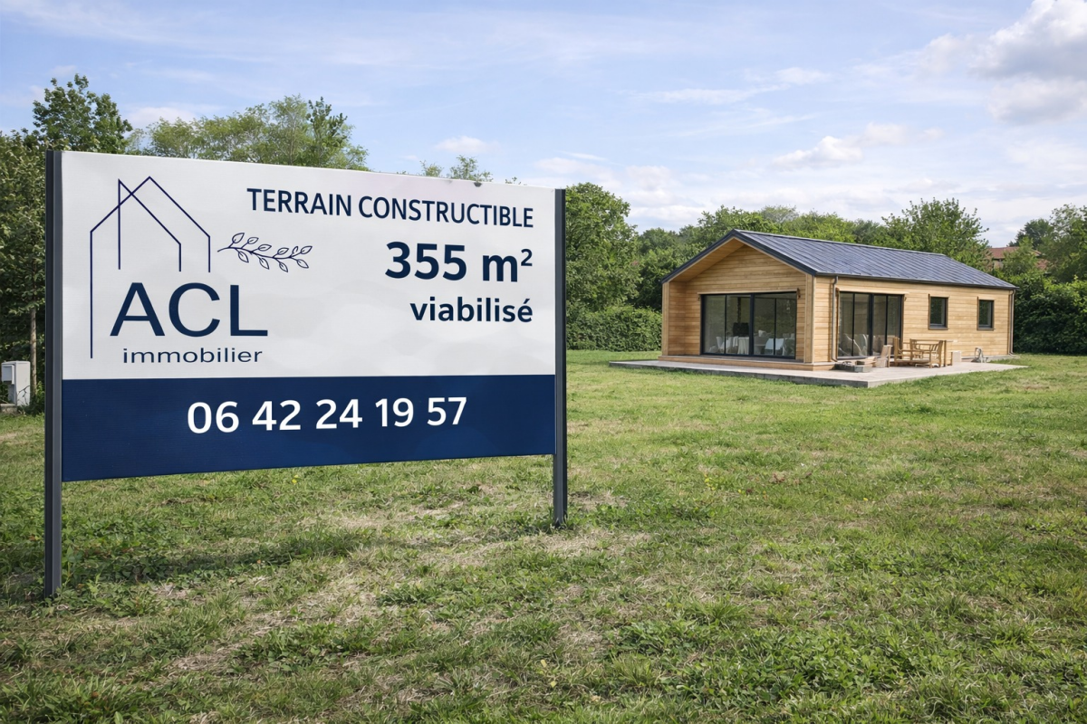 Photo 1 : Terrain à bâtir viabilisé de 355 m2 proche des plages