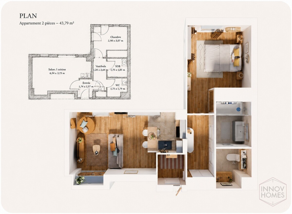 Photo 10 : Boulogne | 2 pièces | 44 m² | parking | cave