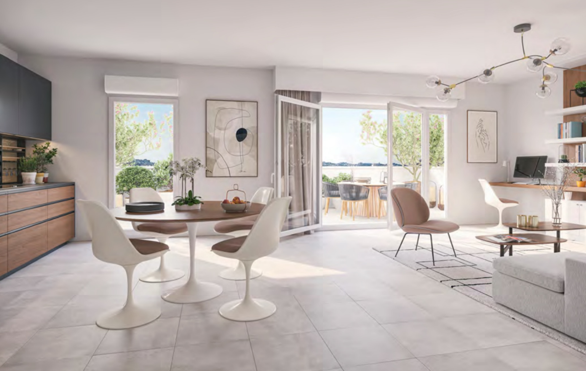 Photo 1 : T4 traversant avec terrasse  - Lyon - 95m²