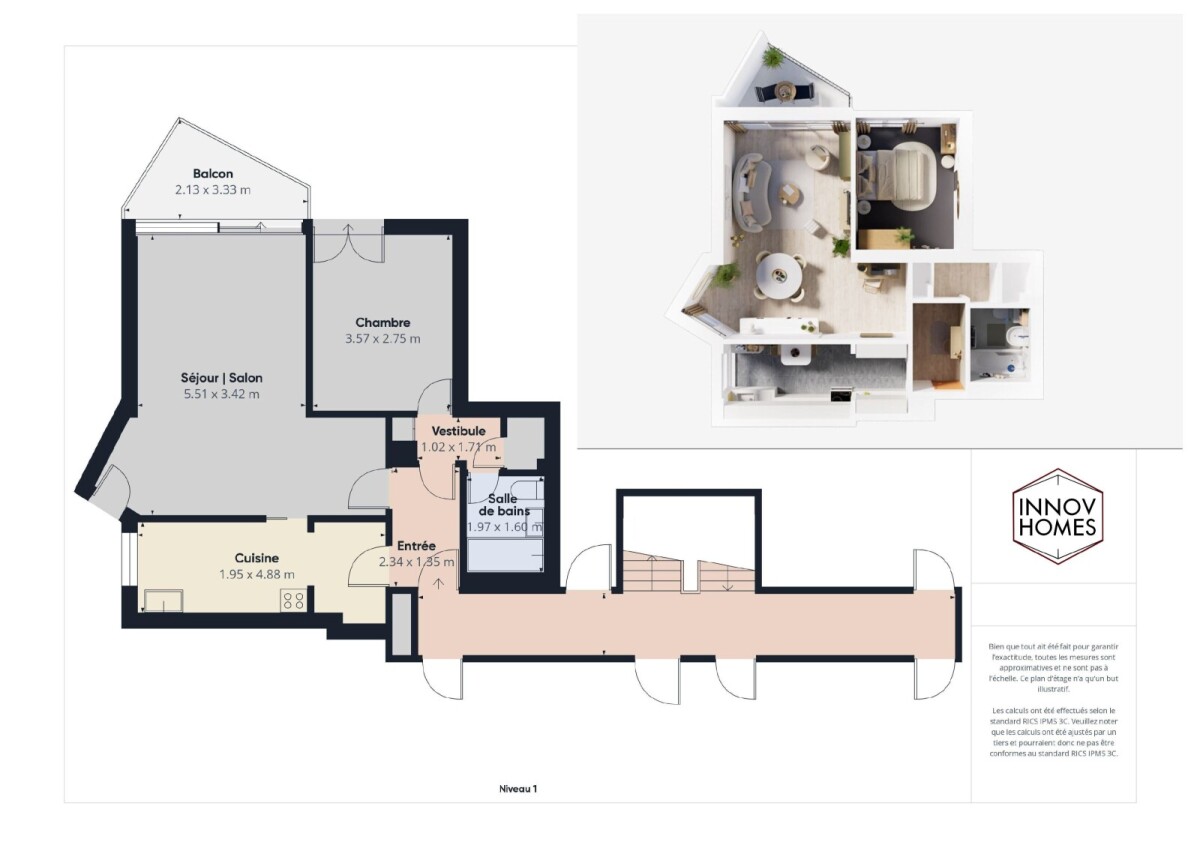Photo 11 : Appartement 2P- Le Chesnay - 51.44 m² (loi carrez)