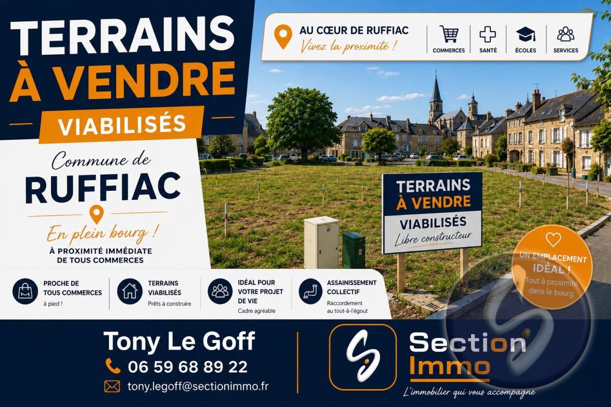 Photo 1 : EXCLUSIVITÉ - TERRAIN CONSTRUCTIBLE VIABILISÉ À RUFFIAC