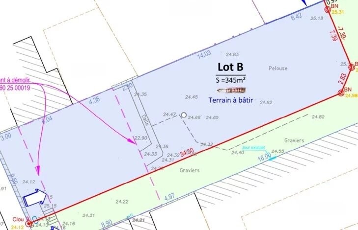 Photo 3 : Terrain constructible libre de constructeur 345 m² – 1,8 km du Port de Vannes