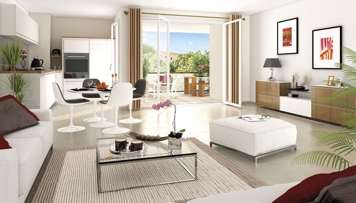 Photo 1 : T4 traversant avec balcon et parking- Lyon - 77m²