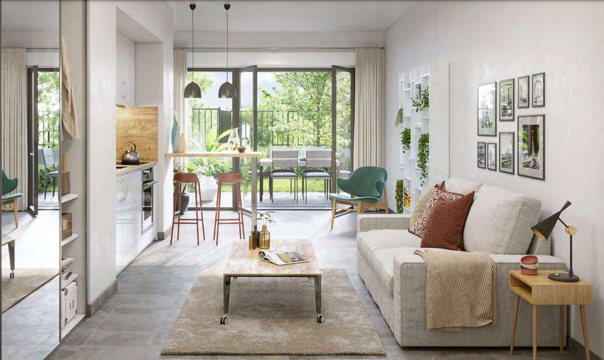 Photo 2 : T3 comme une maison avec jardin  - Lyon - 70m²