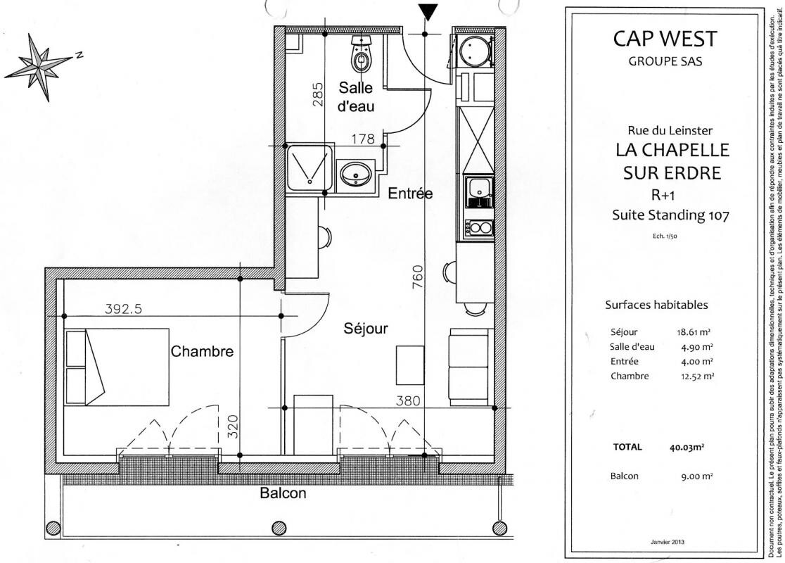 Photo 11 : T2 Cap West La Chapelle-sur-Erdre Leinster – loyer  5,99%